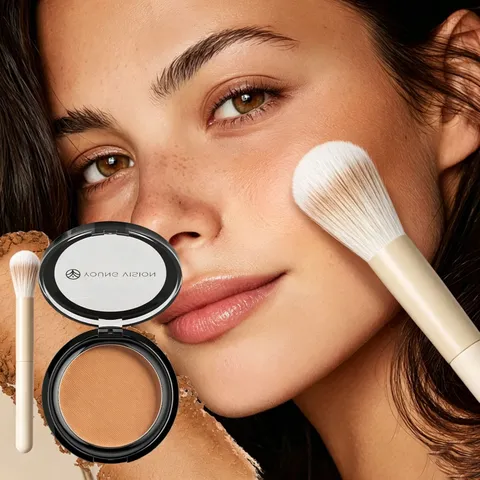 Matte Bronzer Contour Powder Palette With Makeup Brush Waterproof Face Sculpting Hairline Shadow Makeup Kit