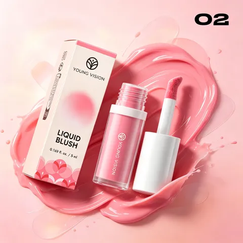 Young Vision Face Makeup Set Liquid Shimmer Eyeshadow Liquid Blush Lip Gloss Long Lasting Korean Cosmetic Kit