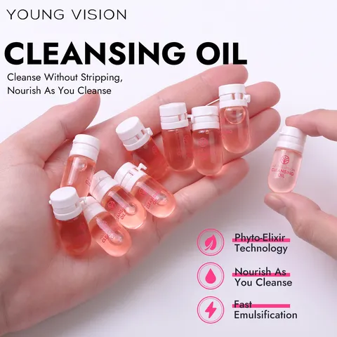 YOUNG VISION Portable Travel Cleansing Oil Gentle Deep Cleansing Liquid Makeup Remover Capsules For Women