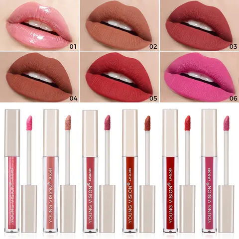 Velvet Liquid Lipstick Lip Gloss Waterproof Long Lasting Moisturizing Glossy And Matte Lip Tint Makeup Cosmetic Set