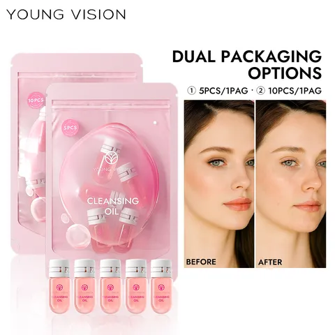 YOUNG VISION Portable Travel Cleansing Oil Gentle Deep Cleansing Liquid Makeup Remover Capsules For Women