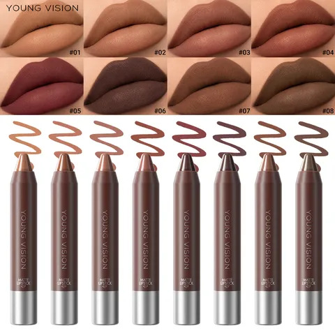 Matte Waterproof Velvet Lip Liner Lipstick Pen Long Lasting Smooth Highly Pigmented Lip Makeup For Women