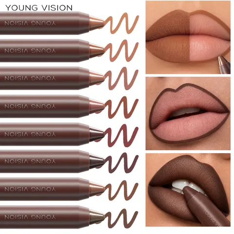 Matte Waterproof Velvet Lip Liner Lipstick Pen Long Lasting Smooth Highly Pigmented Lip Makeup For Women