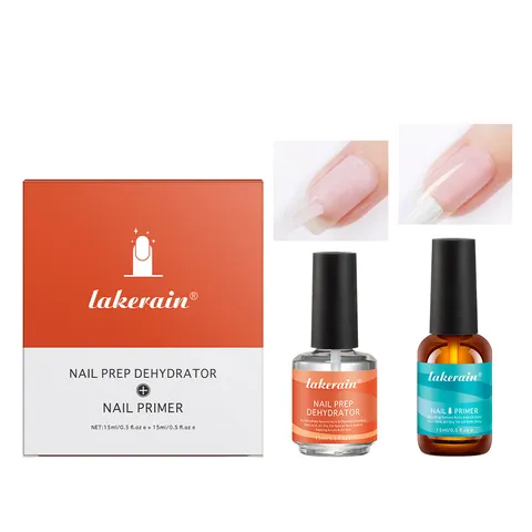 Professional Nail Prep Dehydrator And Primer Set No Acid Air Dry Nail Base Liquid For UV Gel Polish Nail Art Care