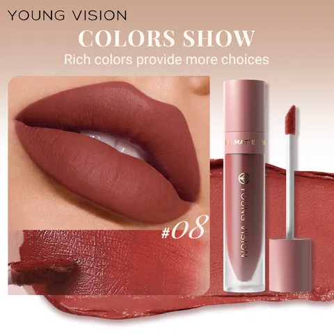 YOUNG VISION Lucidalabbra Liquido Opaco Velluto Lunga Durata Impermeabile Trucco Labbra Cosmetici