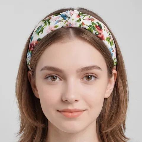 Vintage Floral Print Wide Headband For Women Casual Bohemian Fabric Hair Hoop Fashion Hair Accessories