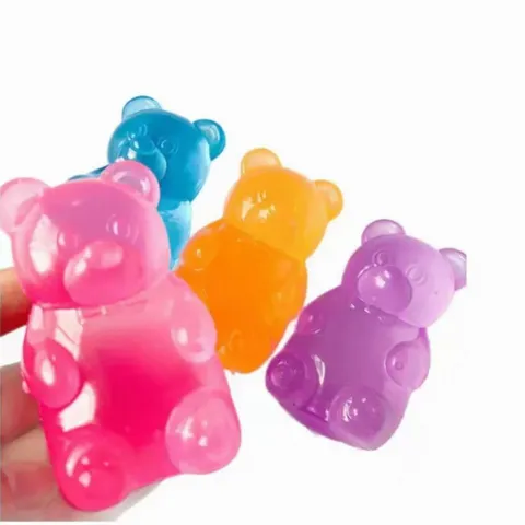 Jouet Squishy Ours en TPR Jouet Anti-Stress à Rebond Lent Jouet Sensoriel Mignon pour Animaux