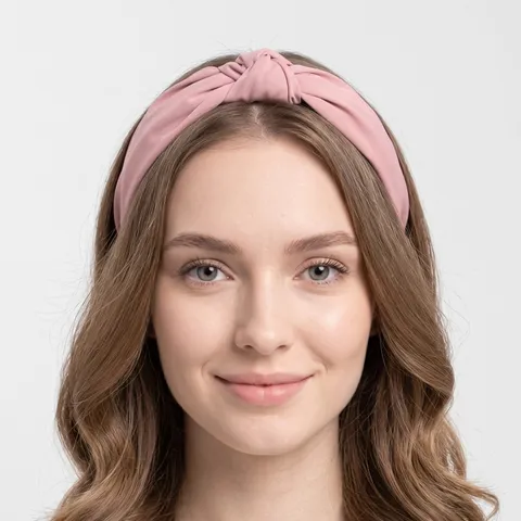 Estilo Coreano Color Sólido Nudo Cruzado Ala Ancha Diadema Tela Aro de Pelo Accesorios de Cabello Casuales Para Mujeres