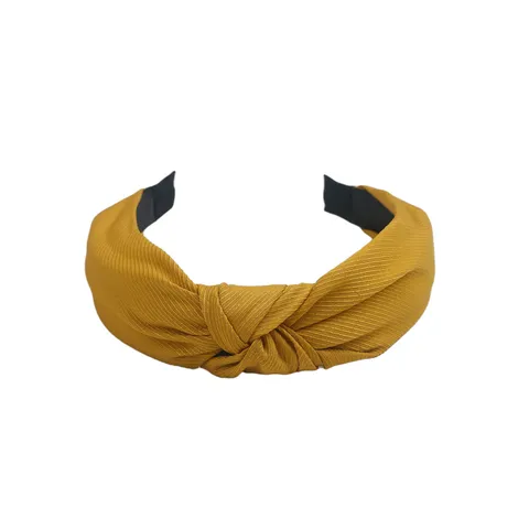 Diadema de Tela con Nudo Cruzado de Color Sólido Minimalista para Mujeres Accesorios de Cabello Anchos Casuales Diarios