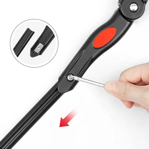 Aluminum Alloy Adjustable Bicycle Kickstand Mountain Bike Single Leg Parking Stand Support Cycle Cycling Accessories