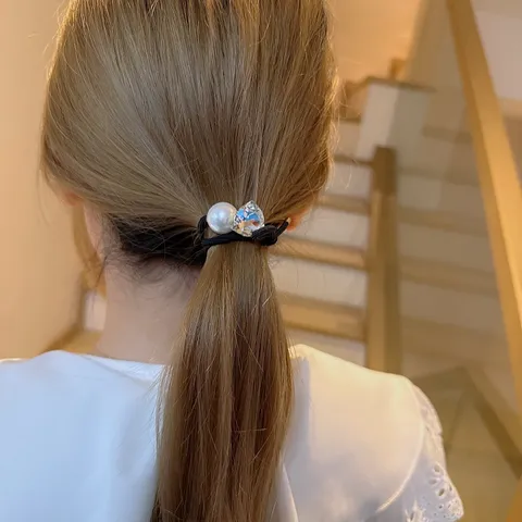 Stile Coreano Moda Minimalista Triangolo Cristallo Elastico per Capelli Elegante Elastico Coda di Cavallo Accessori Capelli Per Donne