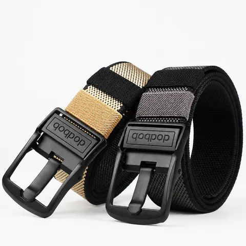 Men's Tactical Nylon Canvas Belt Retro Metal Pin Buckle Casual Outdoor Heavy Duty Waist Belt For Jeans Pants