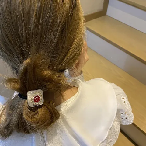 Corda per Capelli con Strass ad Alta Elasticità Minimalista Elastico in Cristallo Fermacoda Elegante Accessorio per Capelli da Donna