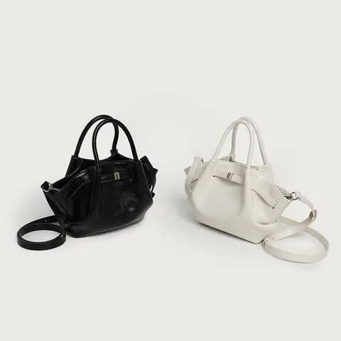 Women's Fashion Pleated Shoulder Bag Casual Urban Minimalist PU Leather Handbag Tote Commuter Bucket Bag