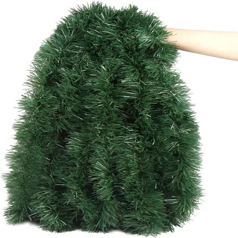 Ghirlanda di Natale Verde Tinsel Rami di Pino Artificiali Pendente Sospeso Casa Festa Festival Capodanno Forniture per Decorazioni