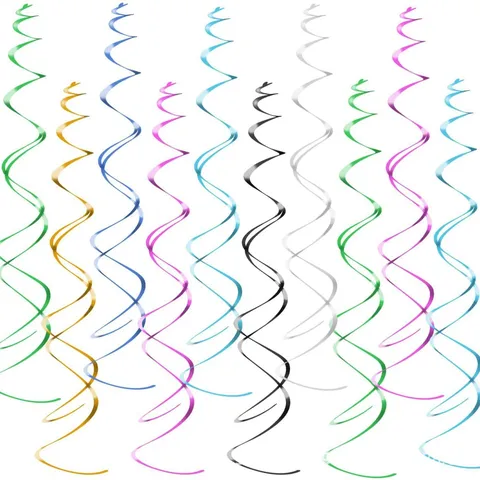 PVC Spirale Sospeso Decorazioni Vortice Serpentine Soffitto Ghirlanda Per Festa Compleanno Matrimonio Festival Parete Decorazione