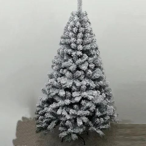 Albero di Natale Artificiale Floccato Neve Bianca Albero di Natale in PVC Per Casa Centro Commerciale Festa Festiva Decorazione