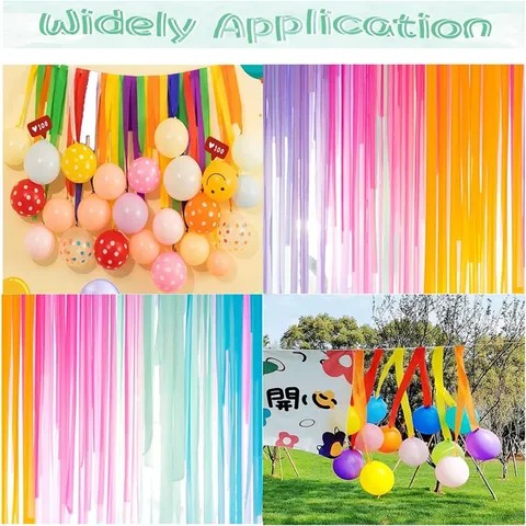Serpentins en Papier Crêpe Coloré Ensemble de 6 Pièces Rouleaux de Papier Arc-en-Ciel Pour Mariage Fête Anniversaire DIY Décoration Chambre Enfant