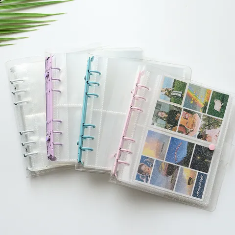 Álbum de Fotos de Hojas Sueltas con Brillo Transparente 3 Pulgadas 5 Pulgadas Soporte para Fototarjetas