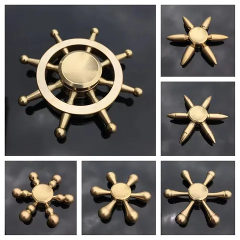 Pure Copper Fidget Spinner Metal Hand Spinner Stress Relief Toy High Speed Bearing Adult Fingertip Decompression Toy