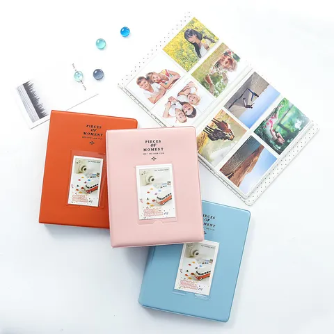 Mini Álbum de Fotos con Cubierta de PVC 128 Bolsillos Soporte de Fotos Instantáneas Libro de Almacenamiento Para Imágenes Instax Polaroid