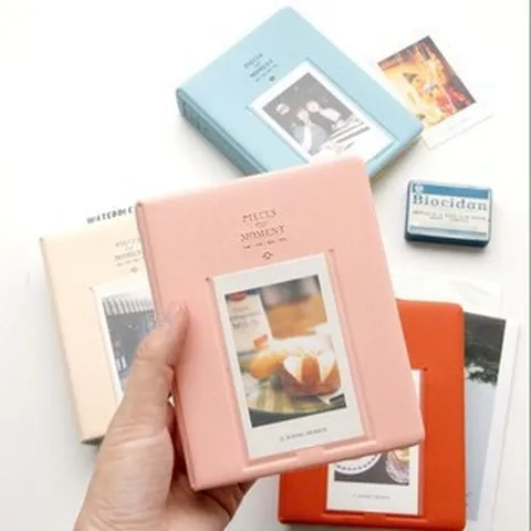 Mini Album Photo Portable Cuir PU Porte-Photos Cœur Creux Livre de Cartes Organisateur Pour Mini Photos