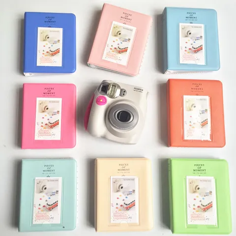 Mini Album Photo Portable Cuir PU Porte-Photos Cœur Creux Livre de Cartes Organisateur Pour Mini Photos