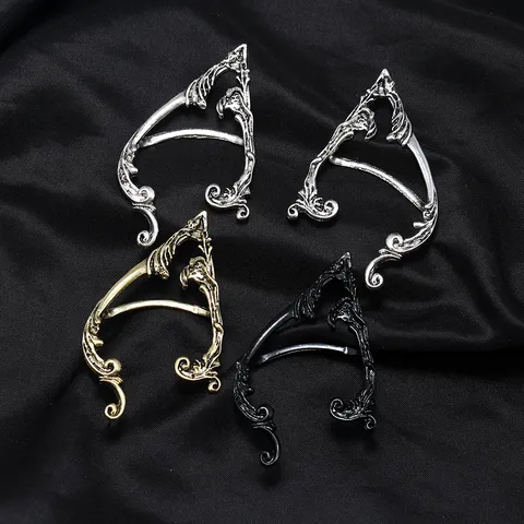 Punk Vintage Legering Elfen Vleugel Oormanchet Gotische Donkere Stijl Enkele Oorclip Mode Sieraden Voor Vrouwen