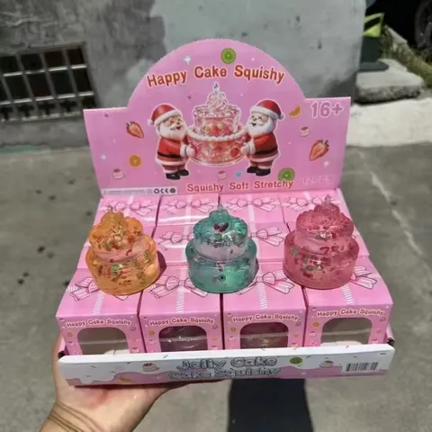 Papá Noel Pastel de Maltosa Squishy Juguete Rebote Lento Lindo Alivio del Estrés Fidget Juguete Regalo Para Niños
