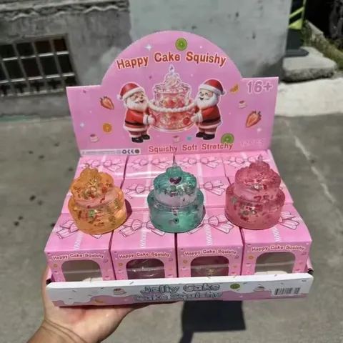 Papá Noel Pastel de Maltosa Squishy Juguete Rebote Lento Lindo Alivio del Estrés Fidget Juguete Regalo Para Niños