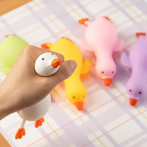 Enfants Décompression TPR Squishy Canard Jouet Mignon Dessin Animé Animal Soulagement du Stress Fidget Jouet Jouet Sensoriel Cadeau