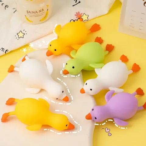 Enfants Décompression TPR Squishy Canard Jouet Mignon Dessin Animé Animal Soulagement du Stress Fidget Jouet Jouet Sensoriel Cadeau