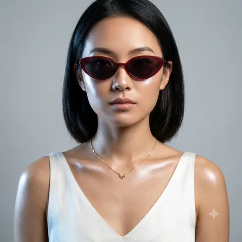 Vintage Retro Katzenaugen Sonnenbrille Für Damen Herren UV400 Schutz Kleiner Rahmen Mode Brillen Party Reise Outdoor Sonnenbrille
