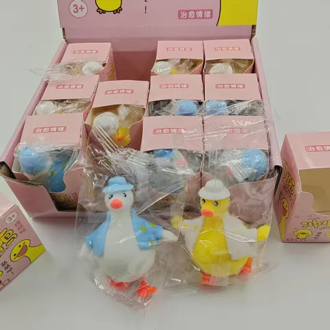 Juguete Squishy de Patito Amarillo TPR Alivio del Estrés para Adultos y Jóvenes Juguete de Descompresión de Animales de Dibujos Animados Regalo