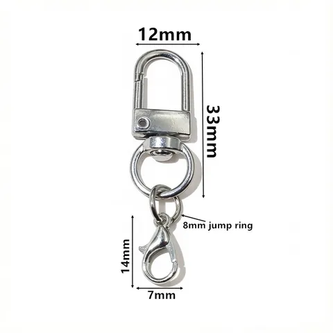 Anneau de Porte en Alliage de Zinc Mousqueton Boucle U Porte-clés Peinture de Cuisson Pendentif de Sac en Métal Accessoires de Quincaillerie DIY