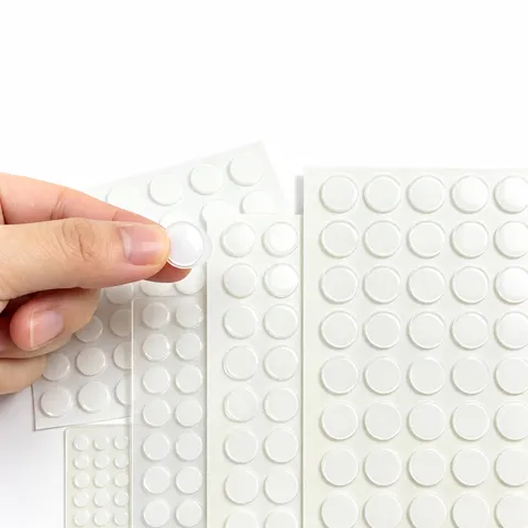 Points Adhésifs Double Face Transparents En Acrylique Imperméables Sans Résidus Points Colle Clairs Pour Bricolage Fixation