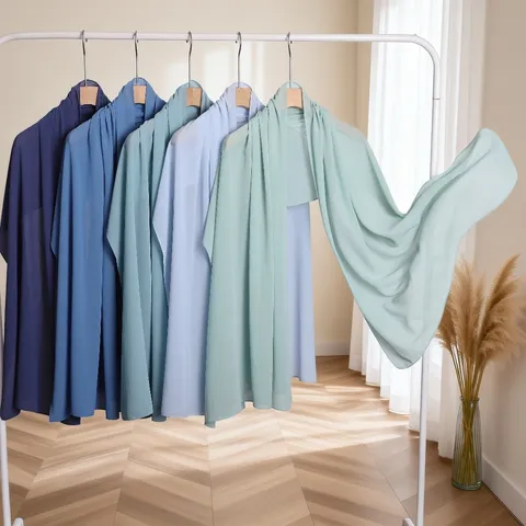 Womens Casual Solid Color Chiffon Long Scarf Lightweight Breathable Shawl Sun Protection Soft Fashion Neck Scarf Wrap