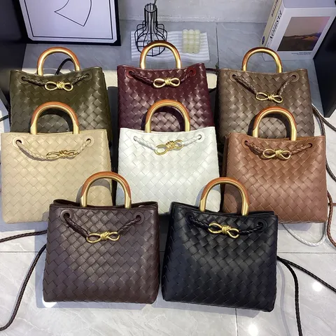 Modisch Gewebtes Rindsleder Tote Bag Luxus Designer Handtasche Lässige Pendler Top Handle Umhängetasche Für Damen