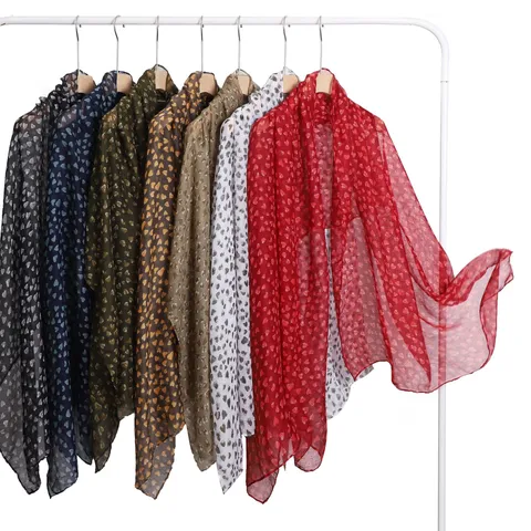 Primavera Estate Sciarpa Cotone Lino Donna Stampa Cuore Sciarpe Lunghe Moda Scialle Parasole Viaggio Quotidiano