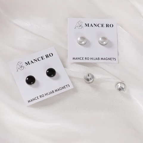 Fibbia Magnetica in Strass di Perla Spilla per Sciarpa Brocca Antiriflesso Sciarpa Bottone a Calamita Forte Accessori di Gioielli alla Moda