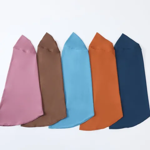 Women Solid Color Milk Silk Headscarf Versatile Stretch Breathable Muslim Hijab Outdoor Windproof Daily Head Wrap