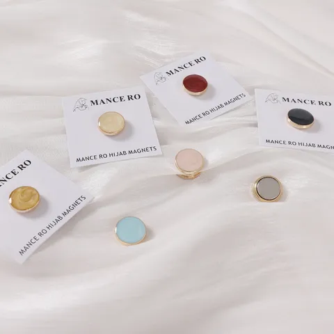 Luxury Marble Pattern Oil Drop Magnetic Brooch Scarf Clip Anti-Glare Clothing Fixing Buckle Women Fashion Accessories
