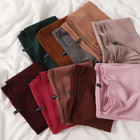 Sciarpa Lunga in Chiffon Tinta Unita da Donna Scialle Leggero e Morbido Elegante Foulard per Uso Quotidiano