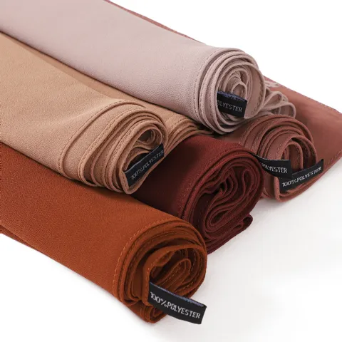 Women's Solid Color Chiffon Scarf Long Lightweight Soft Headwear Hijab Shawl Daily Casual Fashion Neck Scarf