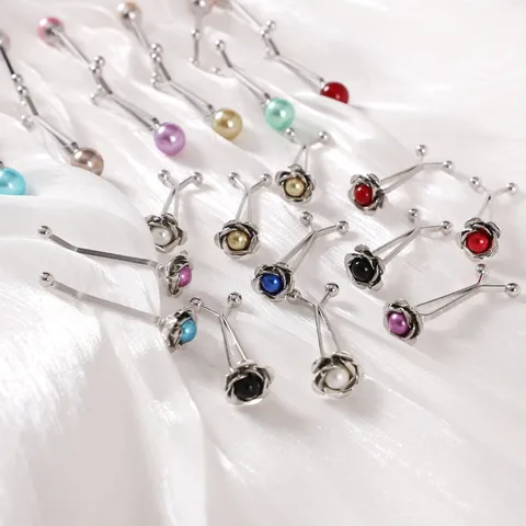 Clip per Abiti Antiscivolo con Perle Floreali Sciarpa Scialle Fibbia di Fissaggio Spilla Decorativa Accessori di Moda
