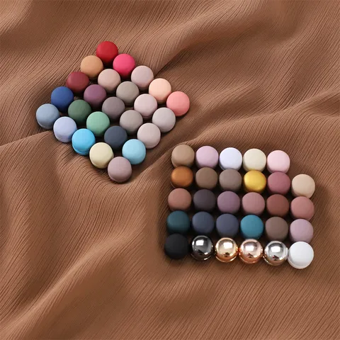 Multicolore Tondo Lega Magnetico Hijab Spilla Sciarpa Scialle Spilla Clip Moda Donna Accessori