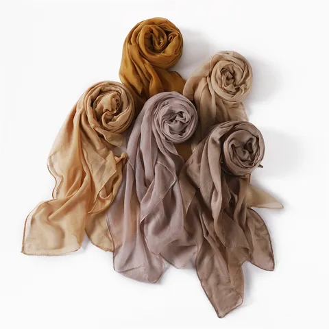 Women Solid Color Lightweight Voile Long Scarf Breathable Soft Sheer Shawl Head Wrap Fashion Casual Travel Neck Scarf