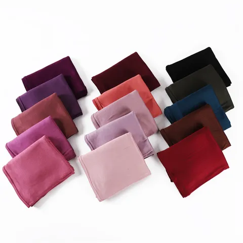 Women's Solid Color Modal Jersey Scarf Soft Breathable Cotton Hijab Wrap Lightweight Daily Sun Protection Long Scarf