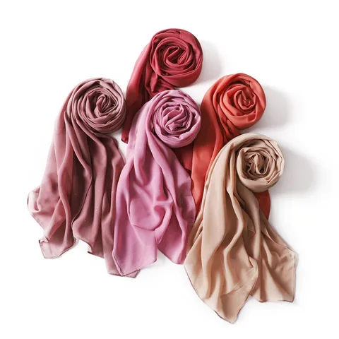 Women Solid Color Glitter Chiffon Long Scarf Lightweight Sun Protection Shawl And Fashion Headscarf