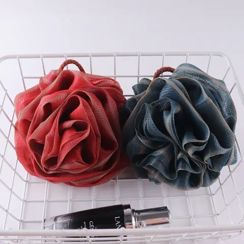 Rose Flower Mesh Bath Sponge Soft Bath Ball Shower Scrubber For Women Girls